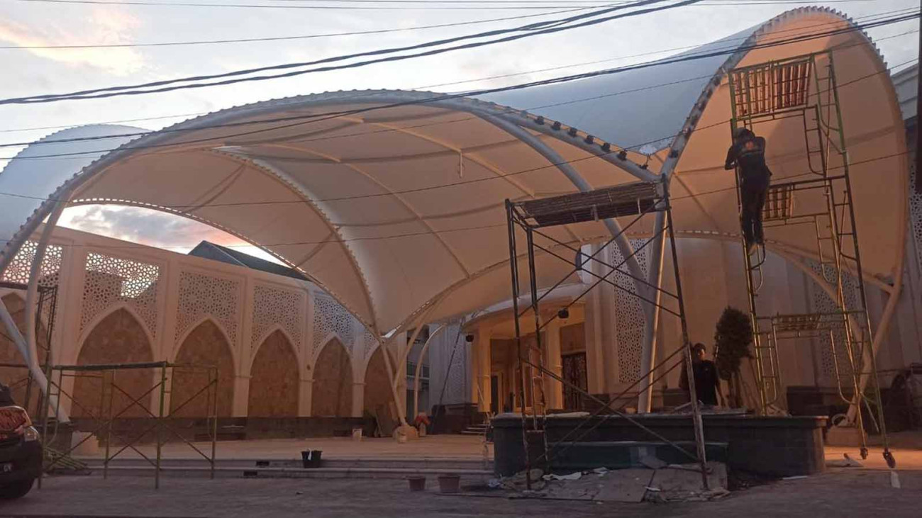 Proyek Kanopi Membran Masjid Parung Kuda