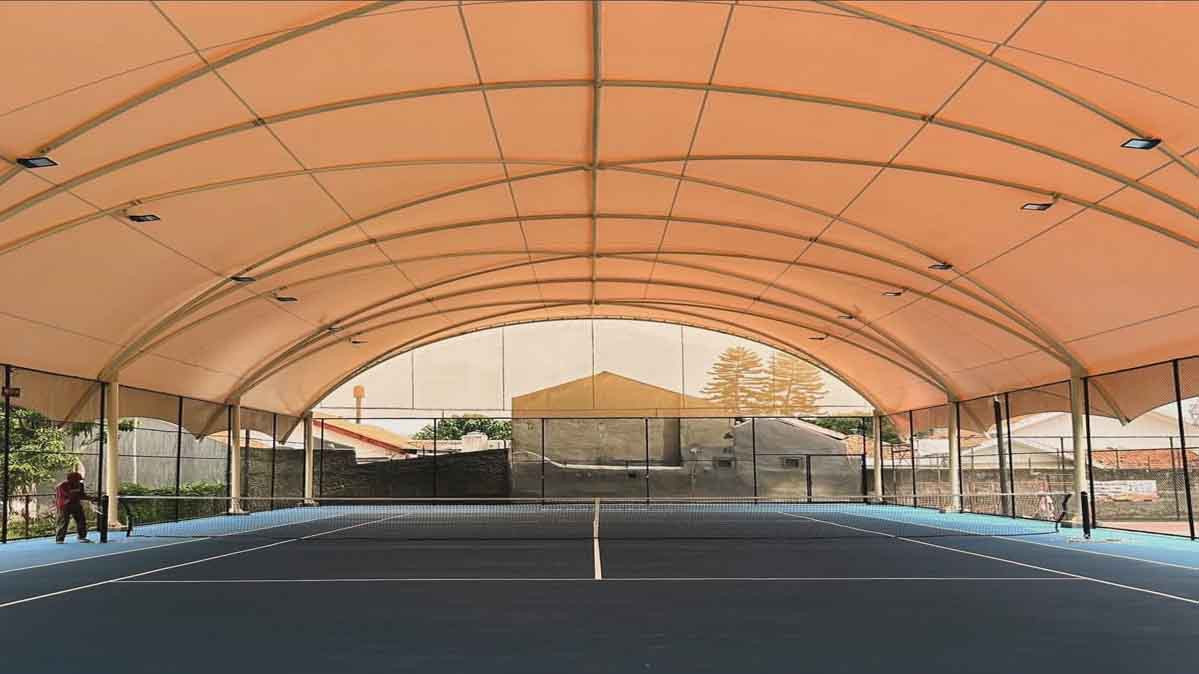 Proyek Kanopi Membran Lapangan Tenis