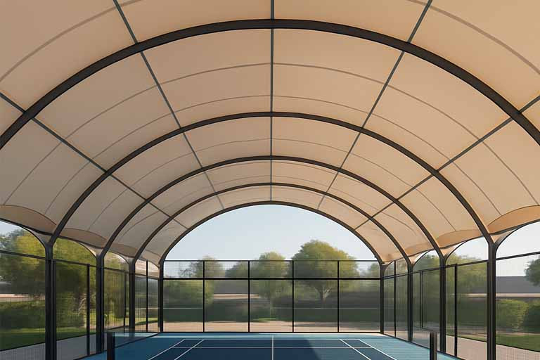 Inspirasi Desain Kanopi Membrane untuk Padel Court Modern | Elegan & Fungsional